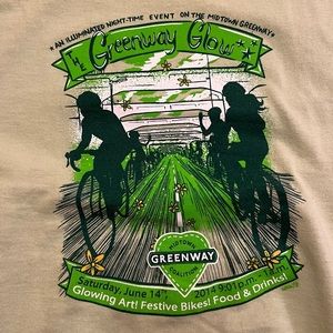 Vintage “Greenway Glow” promotional graphic-tee w/illustration by Adam Turman